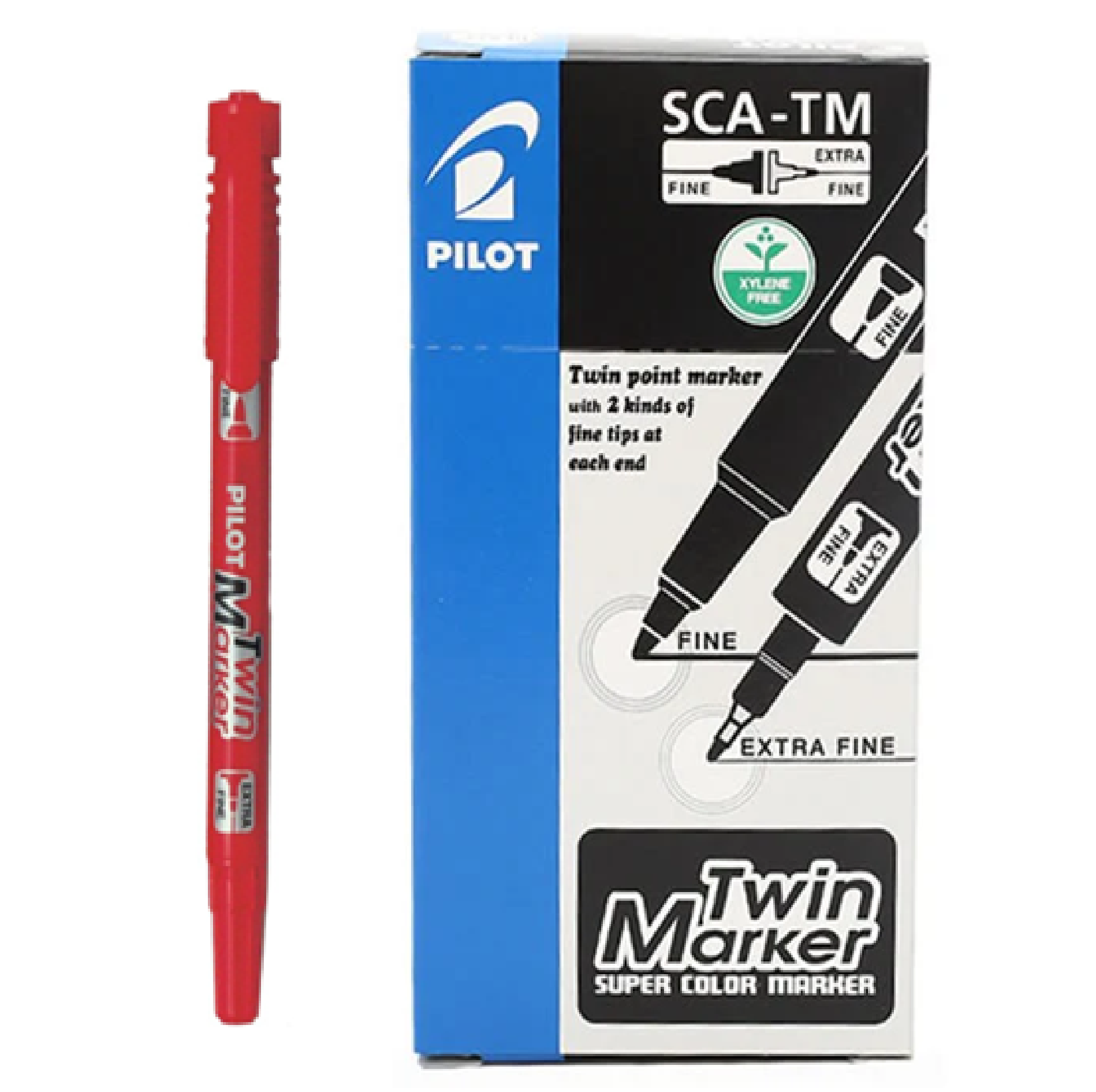 PILOT Permanent Writing Marker TWIN RED